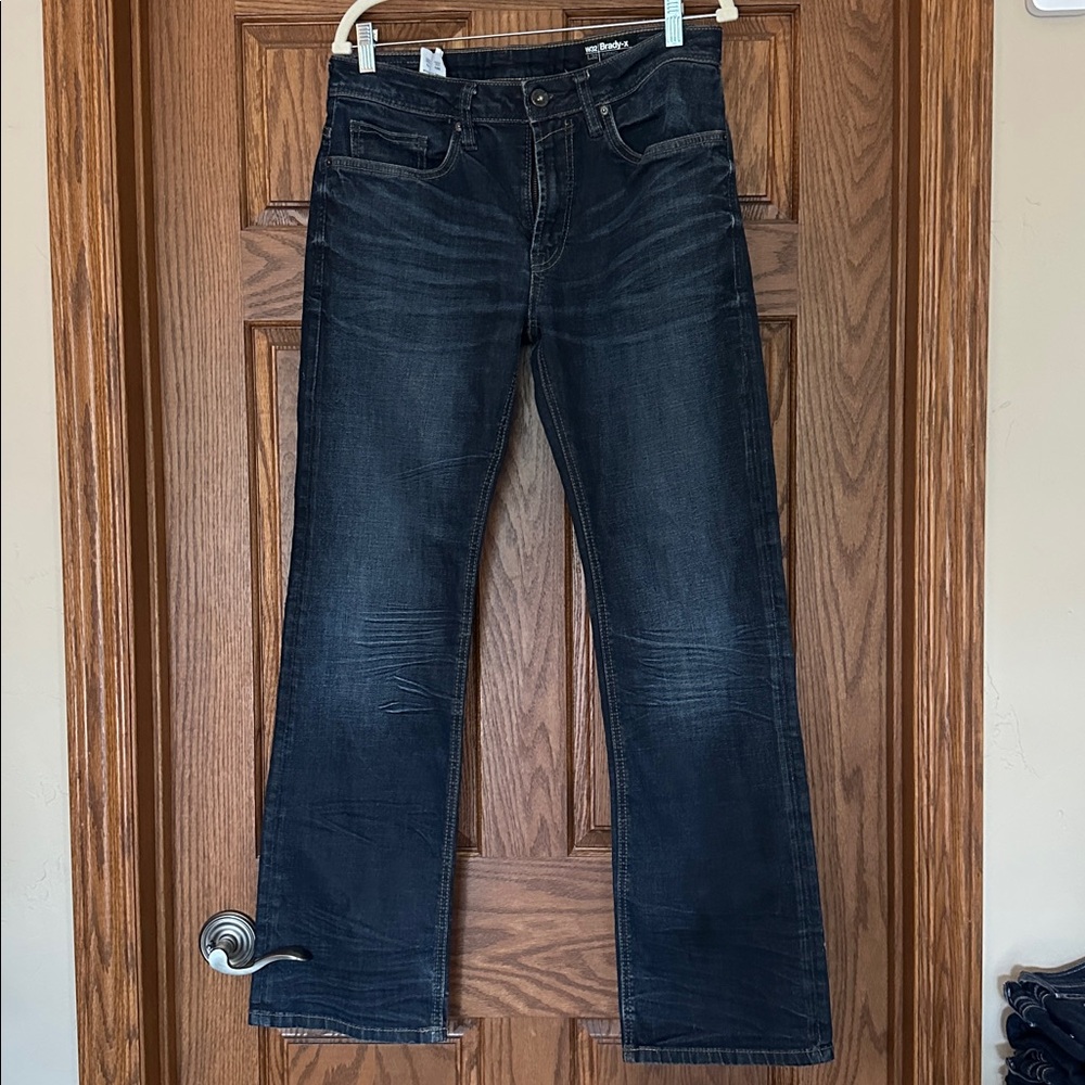Buffalo David Bitton Brady-x Dark Blue Straight Stretch Jeans